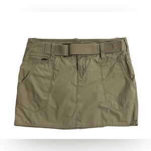 Khaki Cargo Skirt